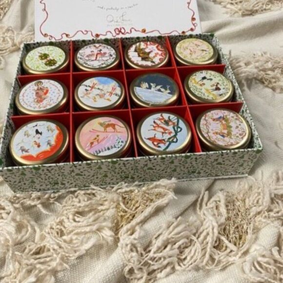 Anthropologie Inslee Fariss 12 Days Christmas  Menagerie Candle Gift Set NEW